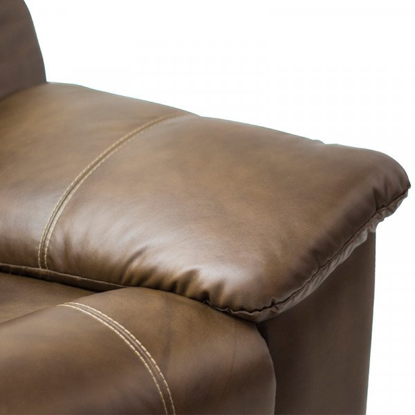 Sala Modular Reclinable Livier Piel Genuina con 3 reclinables y USB - Imagen 2